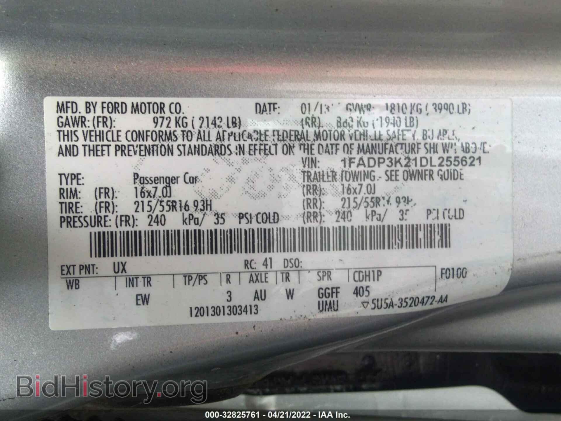 2013 FORD FOCUS - VIN: 1FADP3K21DL255621 - Photo 9