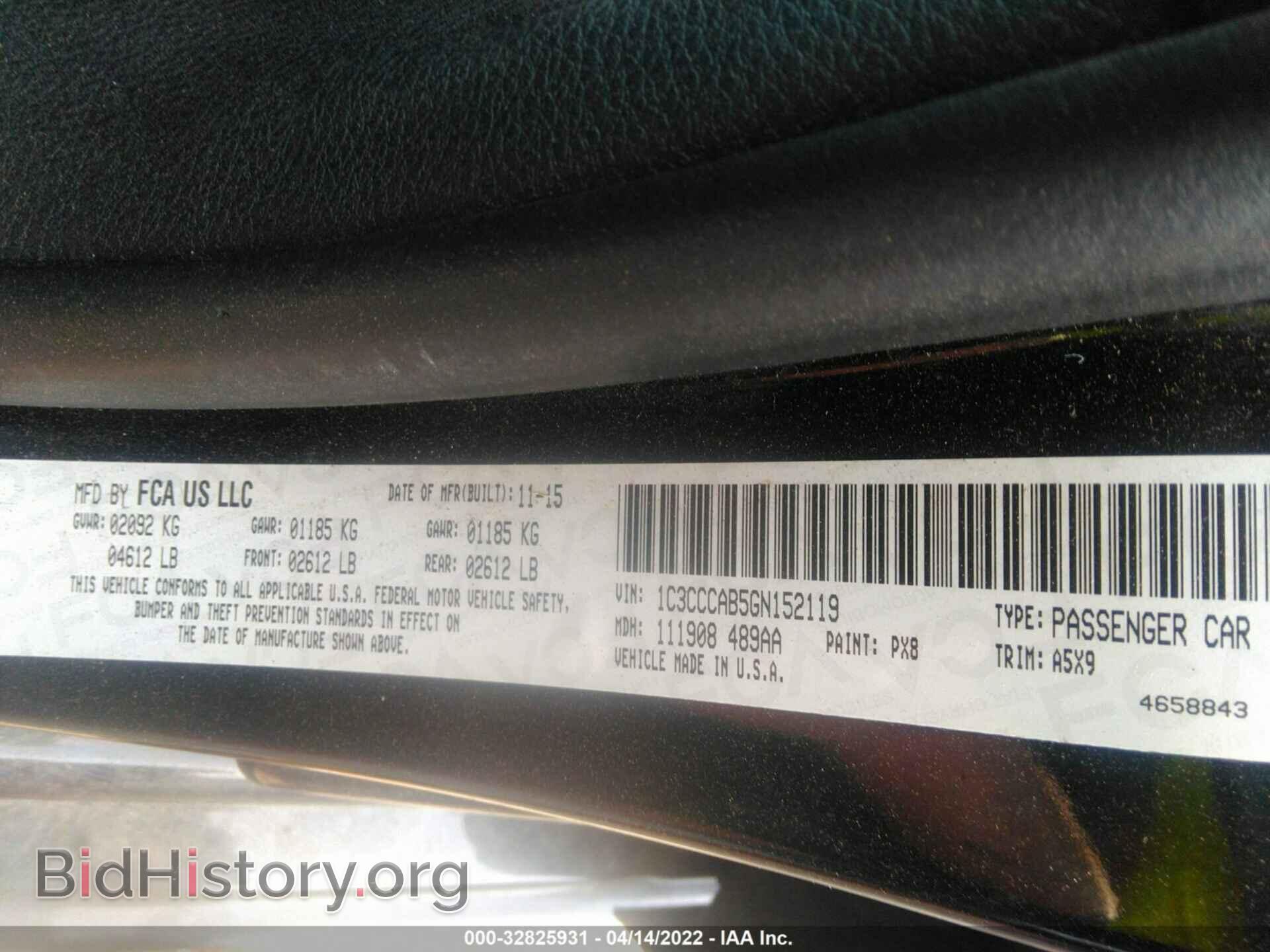 2016 CHRYSLER 200 - VIN: 1C3CCCAB5GN152119 - Photo 9
