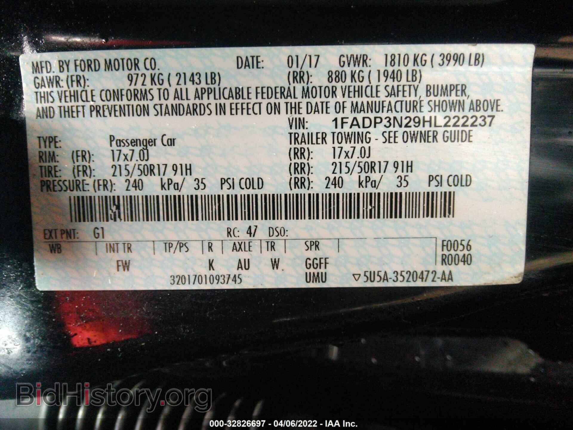 2017 FORD FOCUS - VIN: 1FADP3N29HL222237 - Photo 9