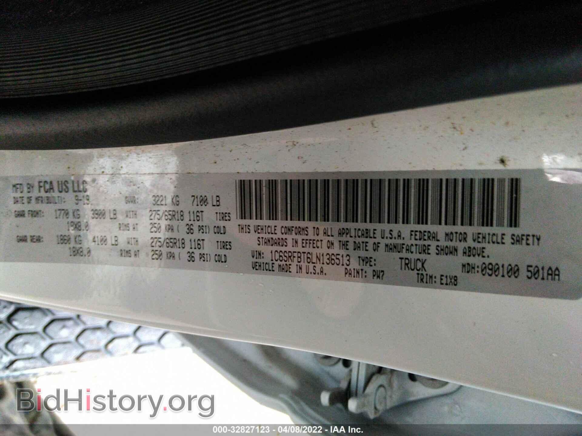 2020 RAM 1500 - VIN: 1C6SRFBT6LN136513 - Фото 9