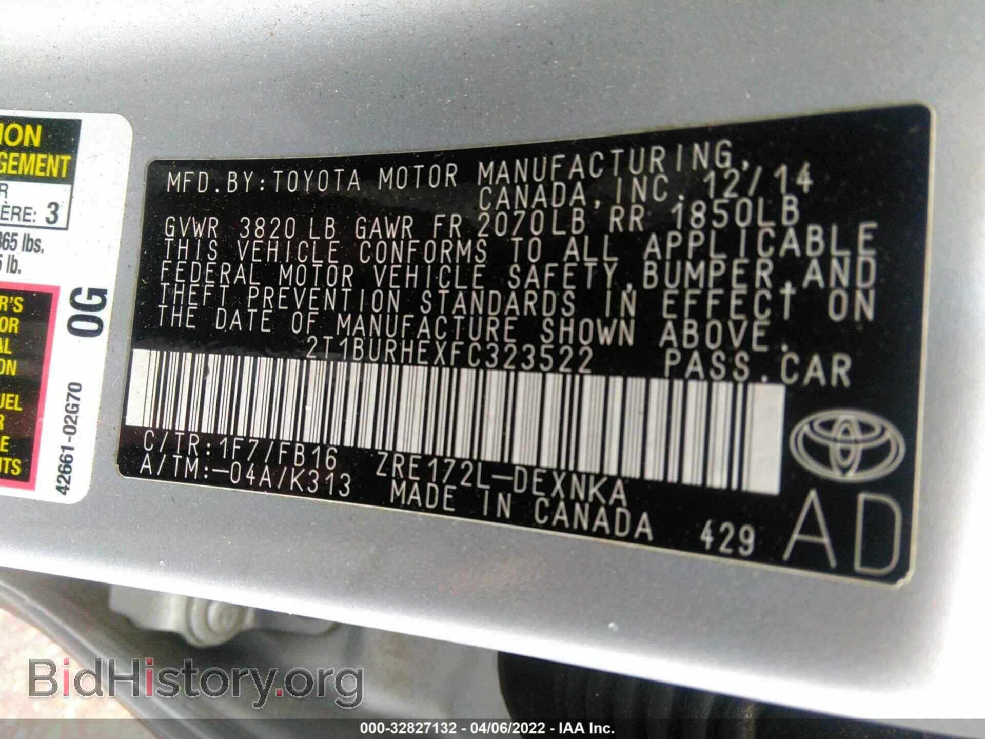 2015 TOYOTA COROLLA - VIN: 2T1BURHEXFC323522 - Photo 9