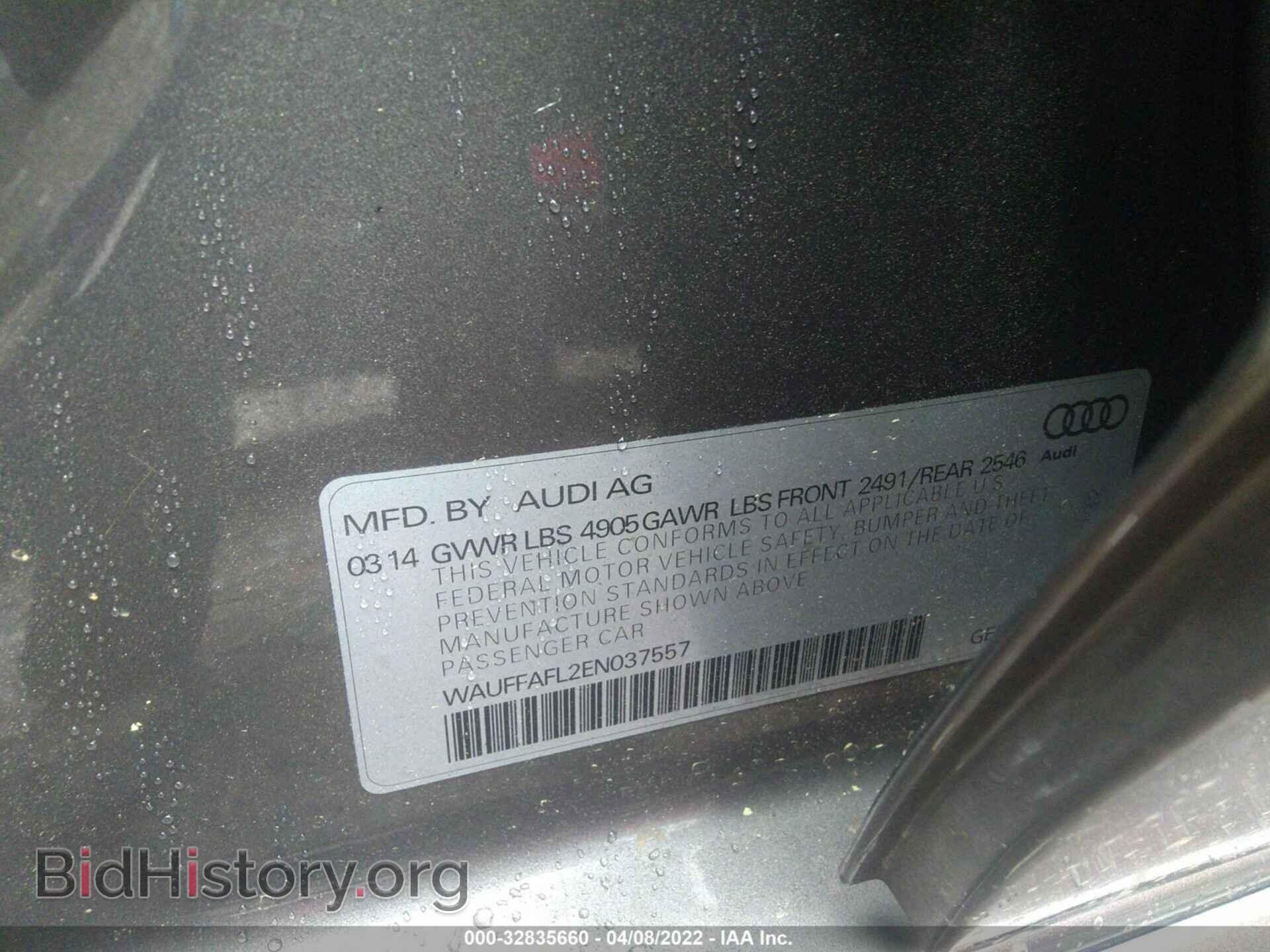 2014 AUDI A4 - VIN: WAUFFAFL2EN037557 - Photo 9