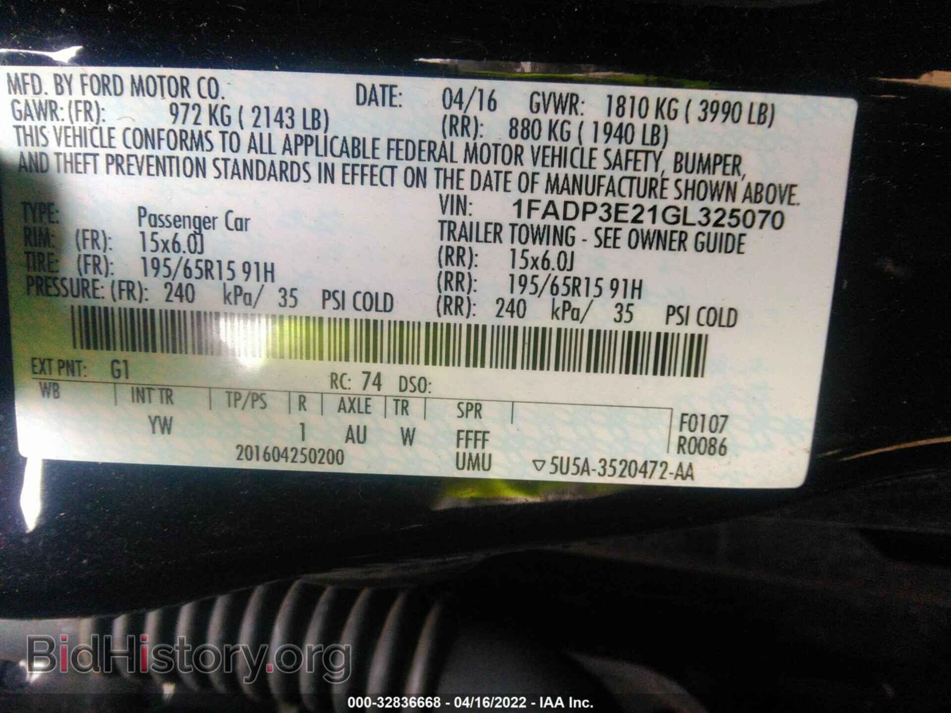 2016 FORD FOCUS - VIN: 1FADP3E21GL325070 - Photo 9