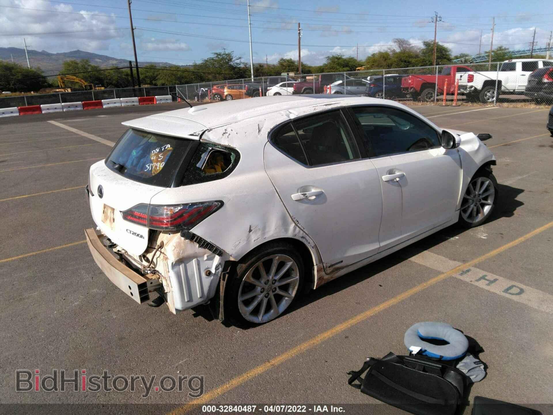 2012 LEXUS CT 200H - VIN: JTHKD5BH1C2064195 - Фото 4