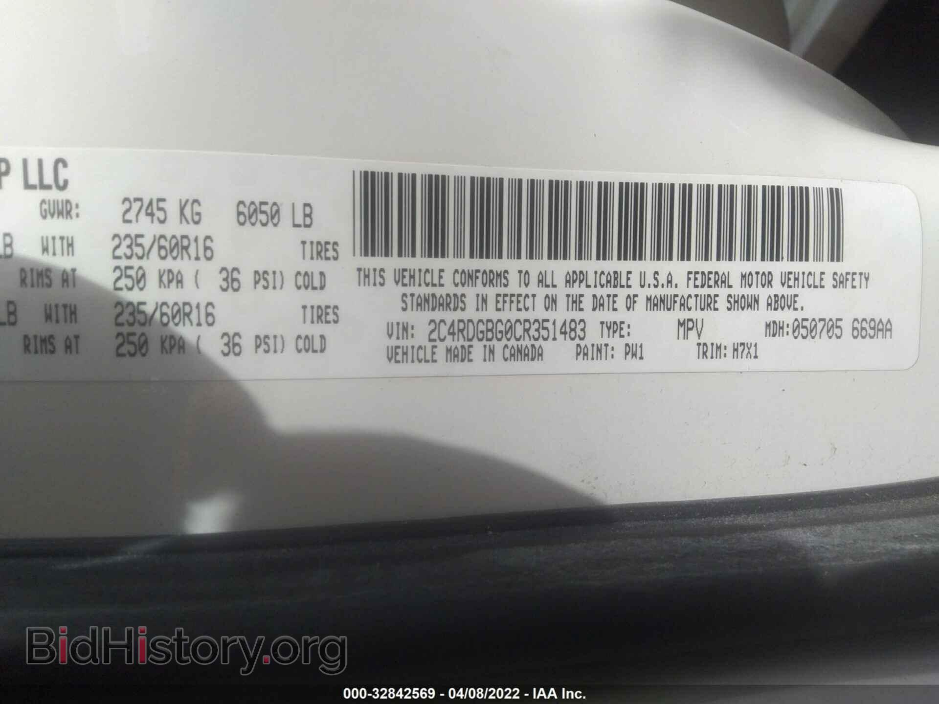 2012 DODGE GRAND CARAVAN - VIN: 2C4RDGBG0CR351483 - Фото 9