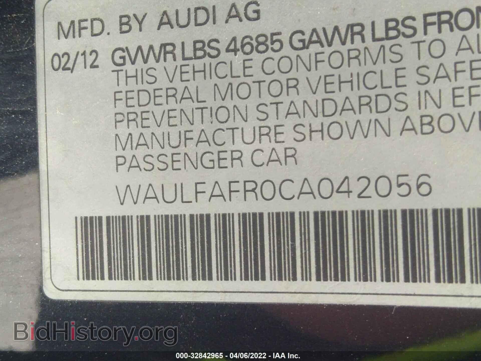 2012 AUDI A5 - VIN: WAULFAFR0CA042056 - Photo 9