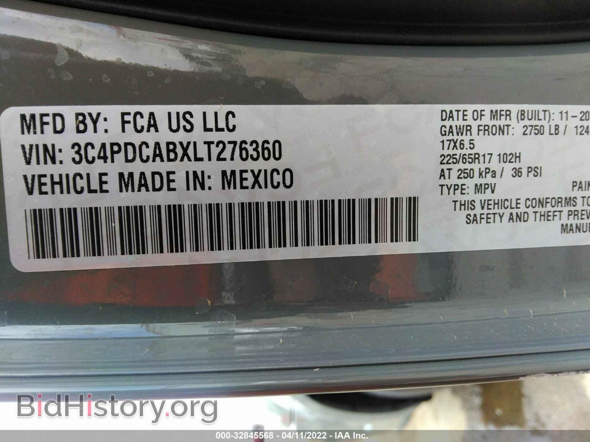 2020 DODGE JOURNEY - VIN: 3C4PDCABXLT276360 - Фото 9