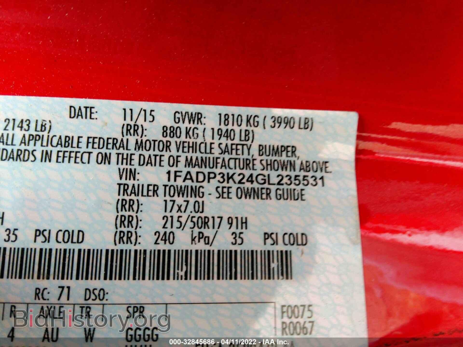 2016 FORD FOCUS - VIN: 1FADP3K24GL235531 - Фото 9