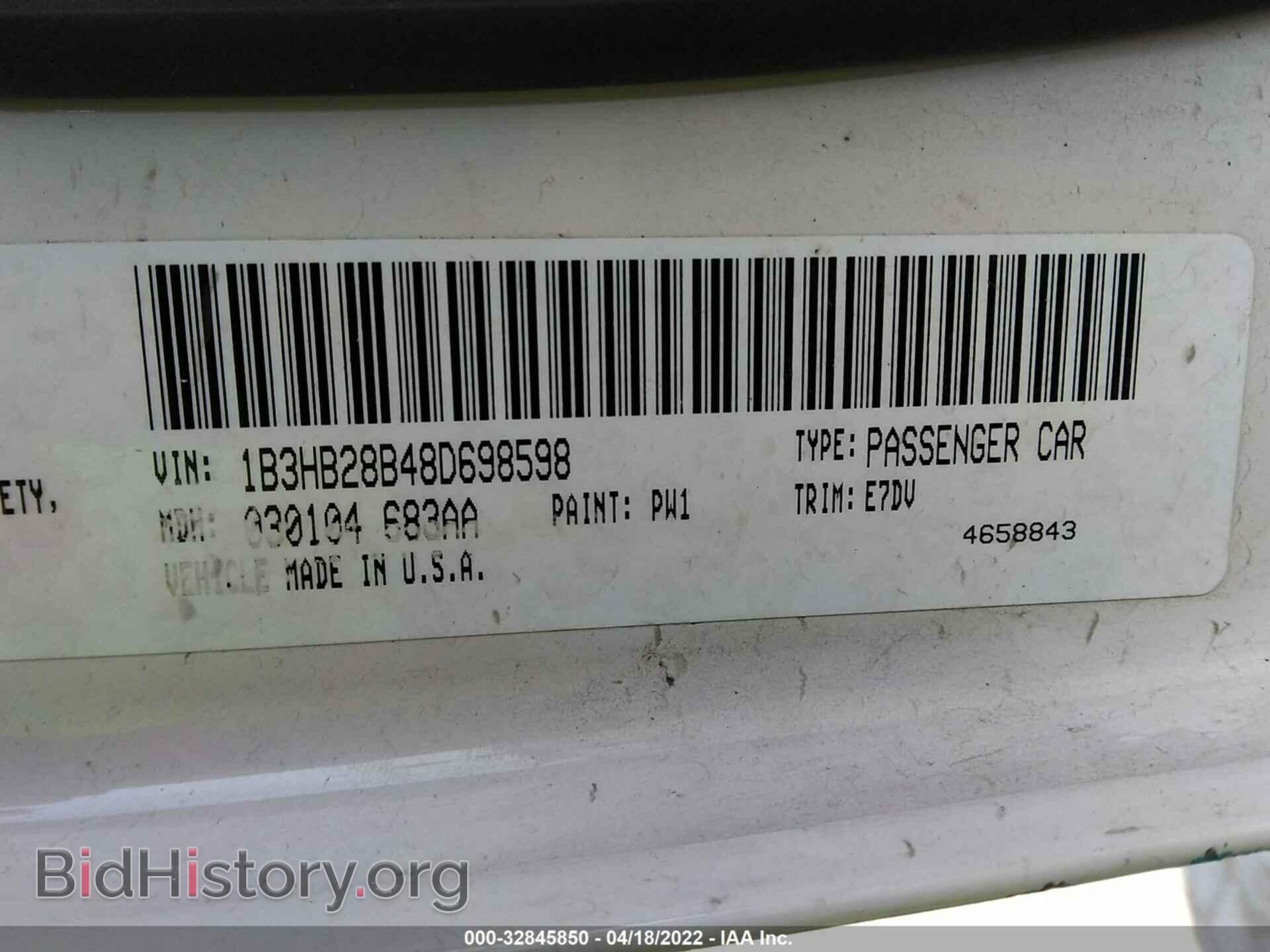 2008 DODGE CALIBER - VIN: 1B3HB28B48D698598 - Фото 9