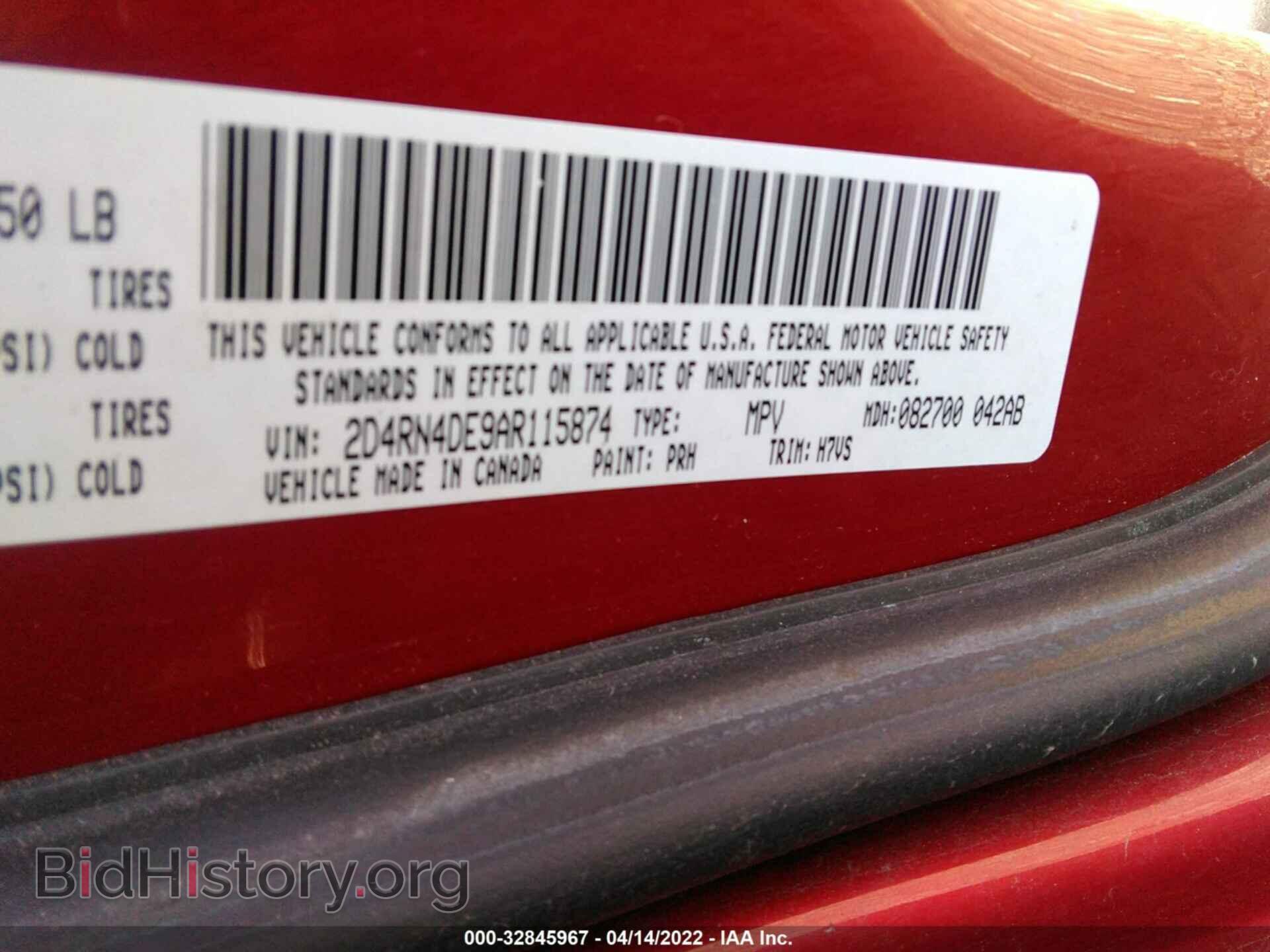 2010 DODGE GRAND CARAVAN - VIN: 2D4RN4DE9AR115874 - Фото 9
