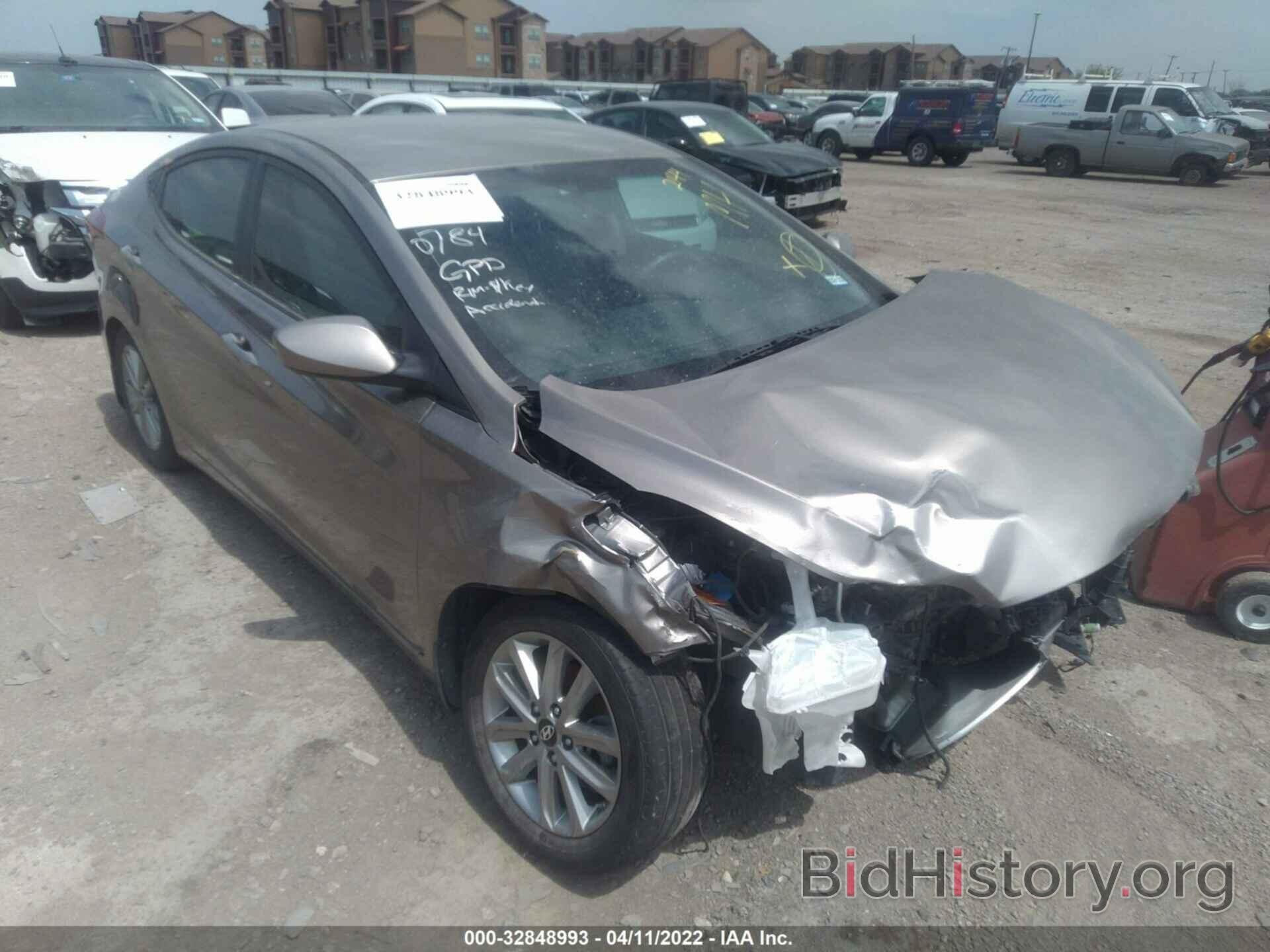 Photo 5NPDH4AE7GH790129 - HYUNDAI ELANTRA 2016