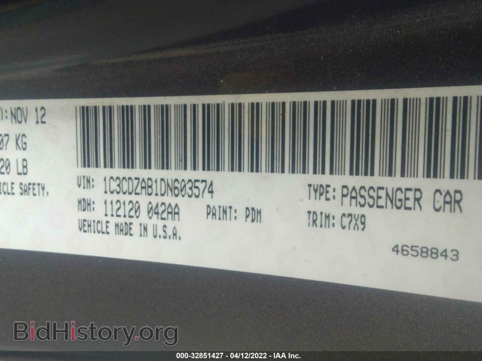 2013 DODGE AVENGER - VIN: 1C3CDZAB1DN603574 - Photo 9