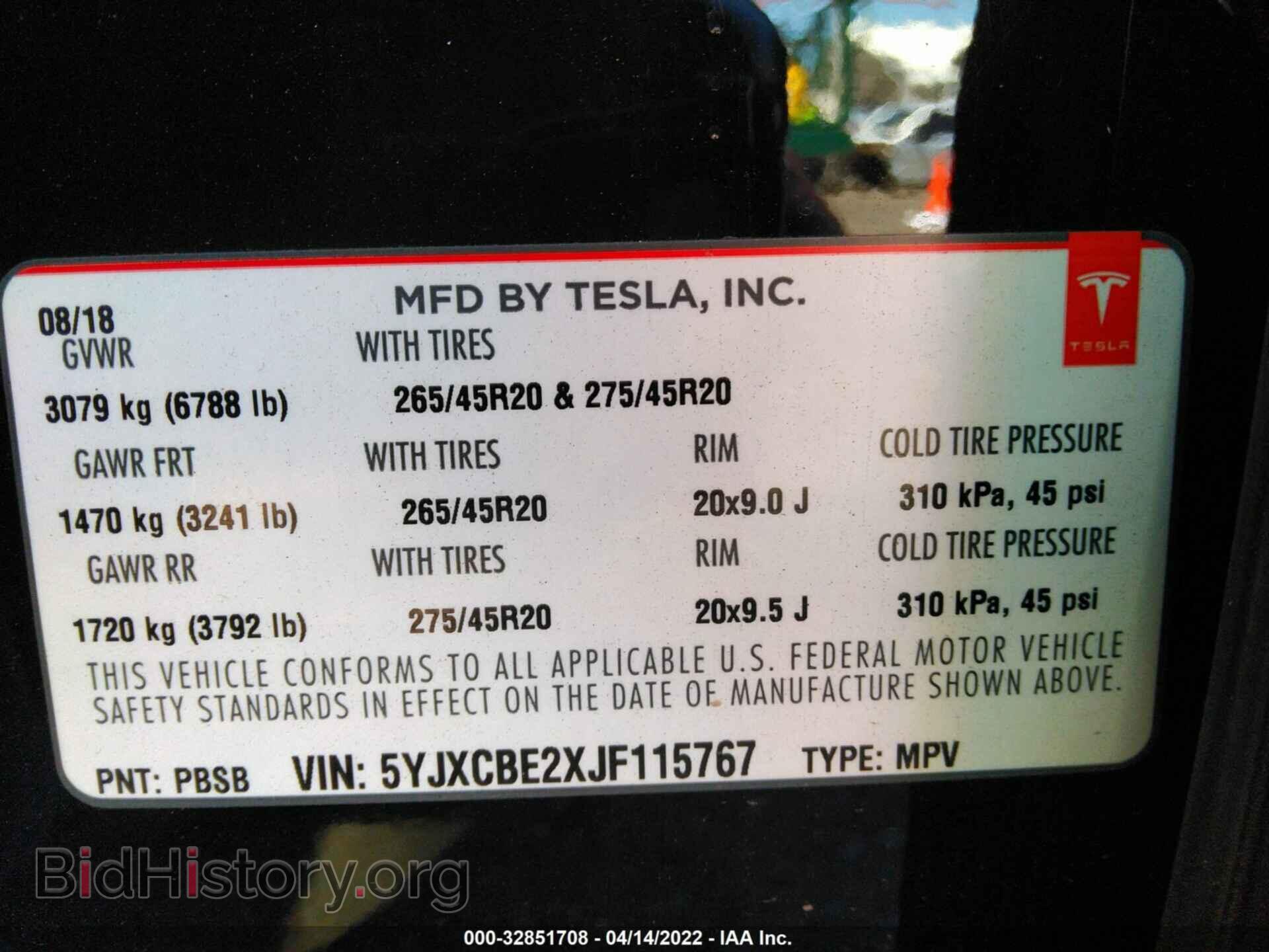 2018 TESLA MODEL X - VIN: 5YJXCBE2XJF115767 - Photo 9