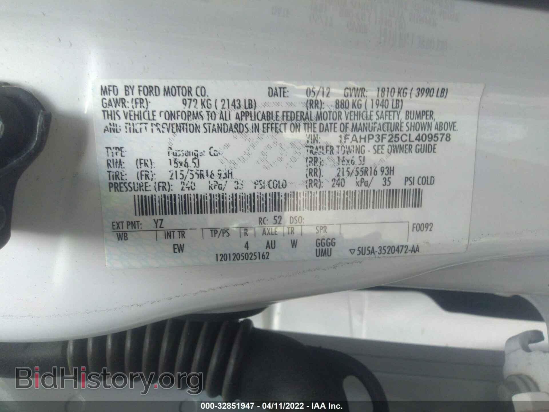 2012 FORD FOCUS - VIN: 1FAHP3F25CL409578 - Фото 9
