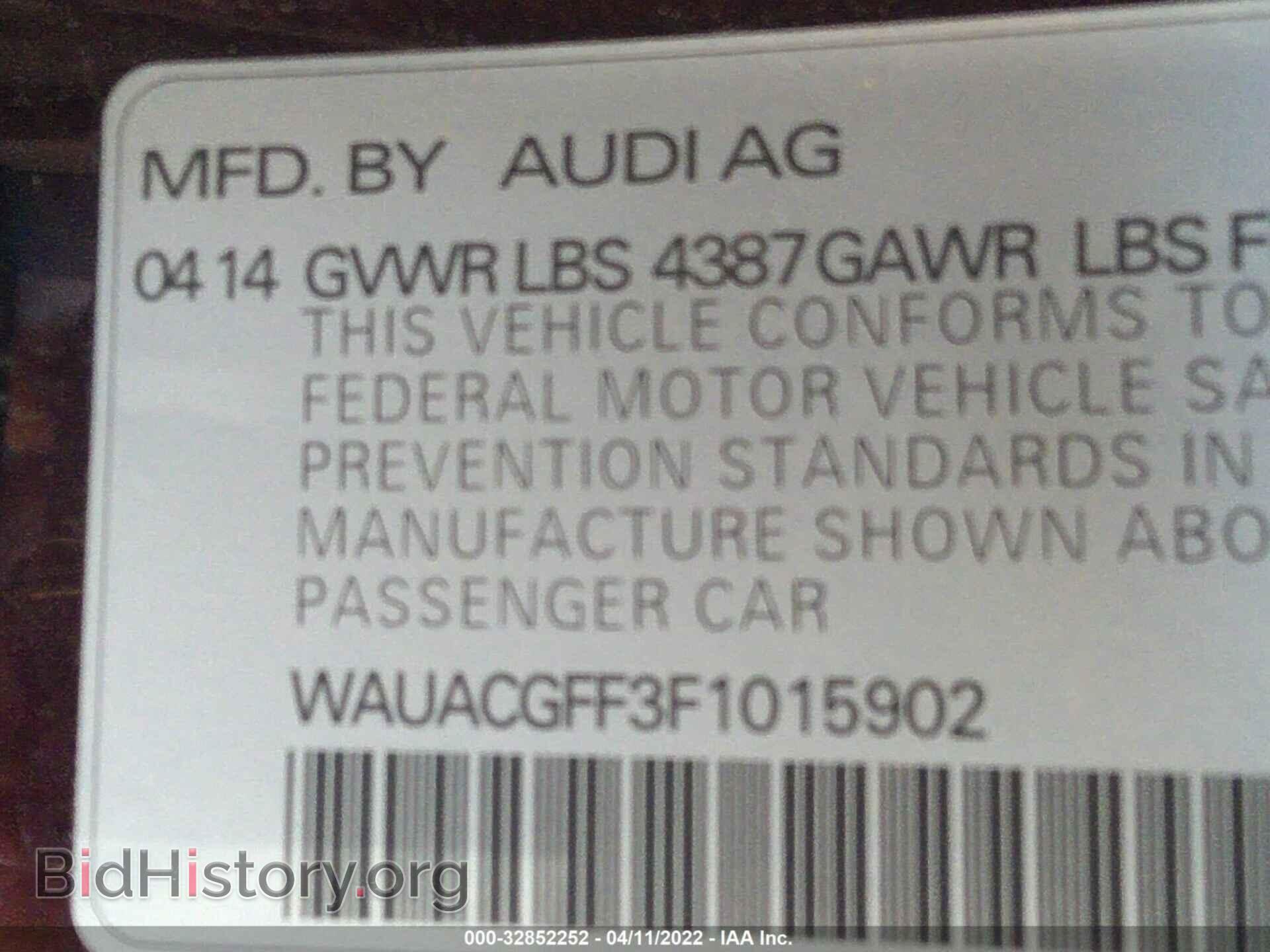 2015 AUDI A3 - VIN: WAUACGFF3F1015902 - Фото 9