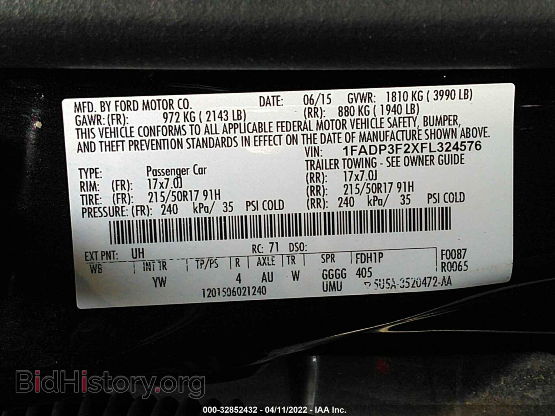 2015 FORD FOCUS - VIN: 1FADP3F2XFL324576 - Photo 9