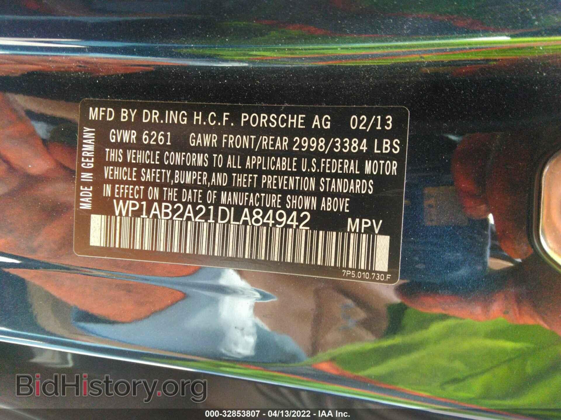 2013 PORSCHE CAYENNE - VIN: WP1AB2A21DLA84942 - Фото 9