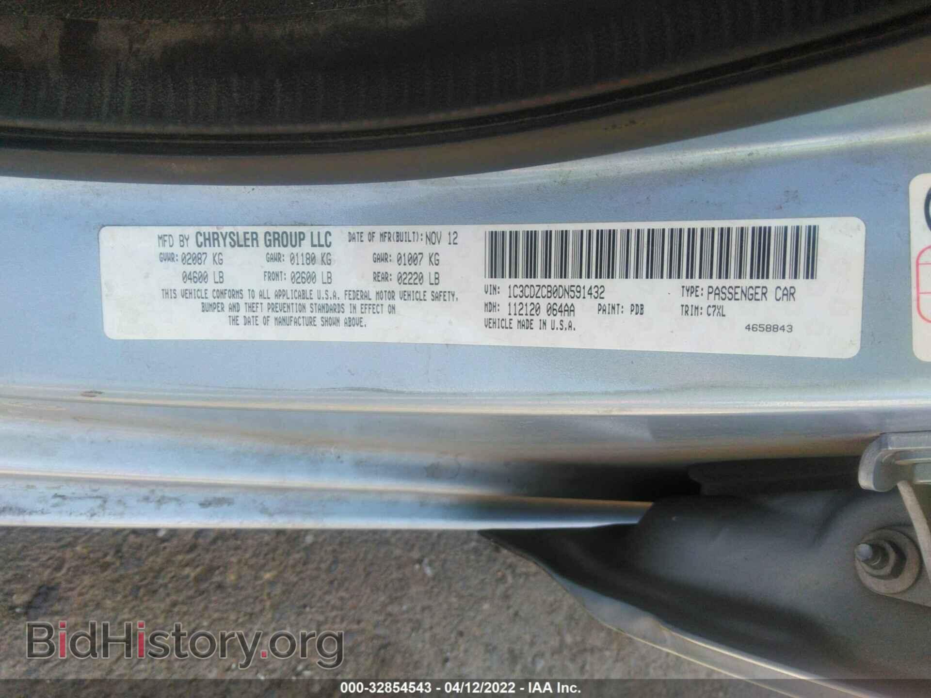 2013 DODGE AVENGER - VIN: 1C3CDZCB0DN591432 - Фото 9