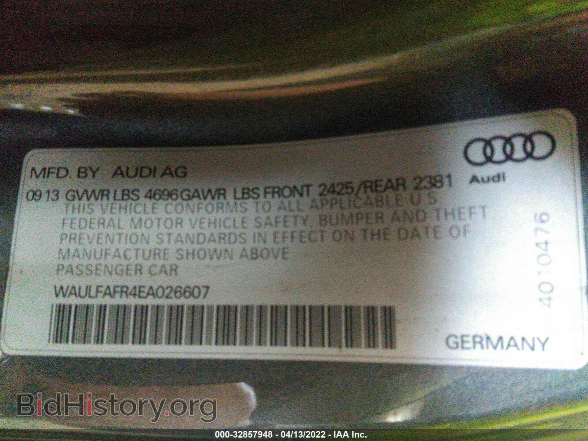 2014 AUDI A5 - VIN: WAULFAFR4EA026607 - Photo 9