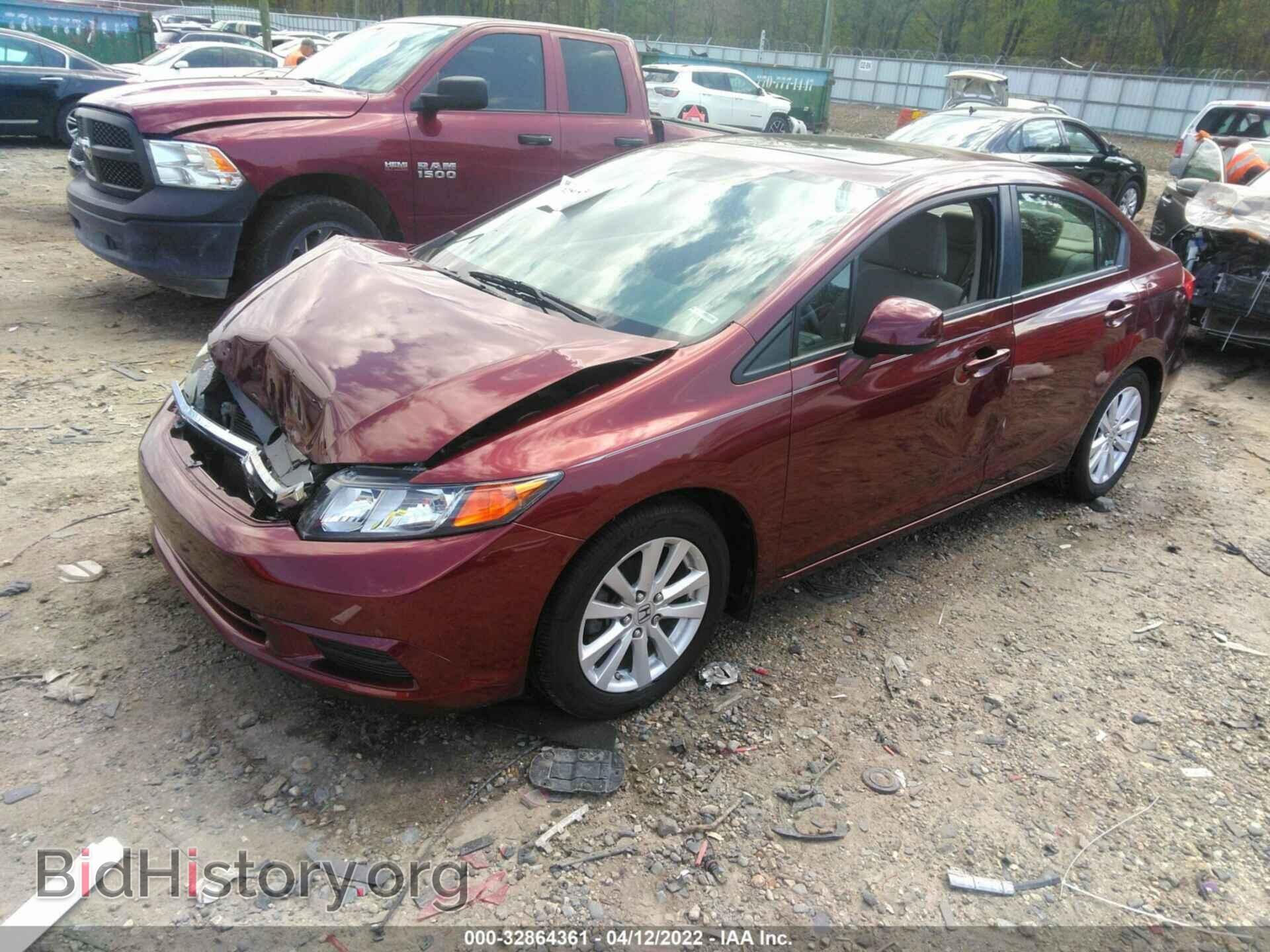2012 HONDA CIVIC SDN - VIN: 2HGFB2F8XCH544603 - Фото 2