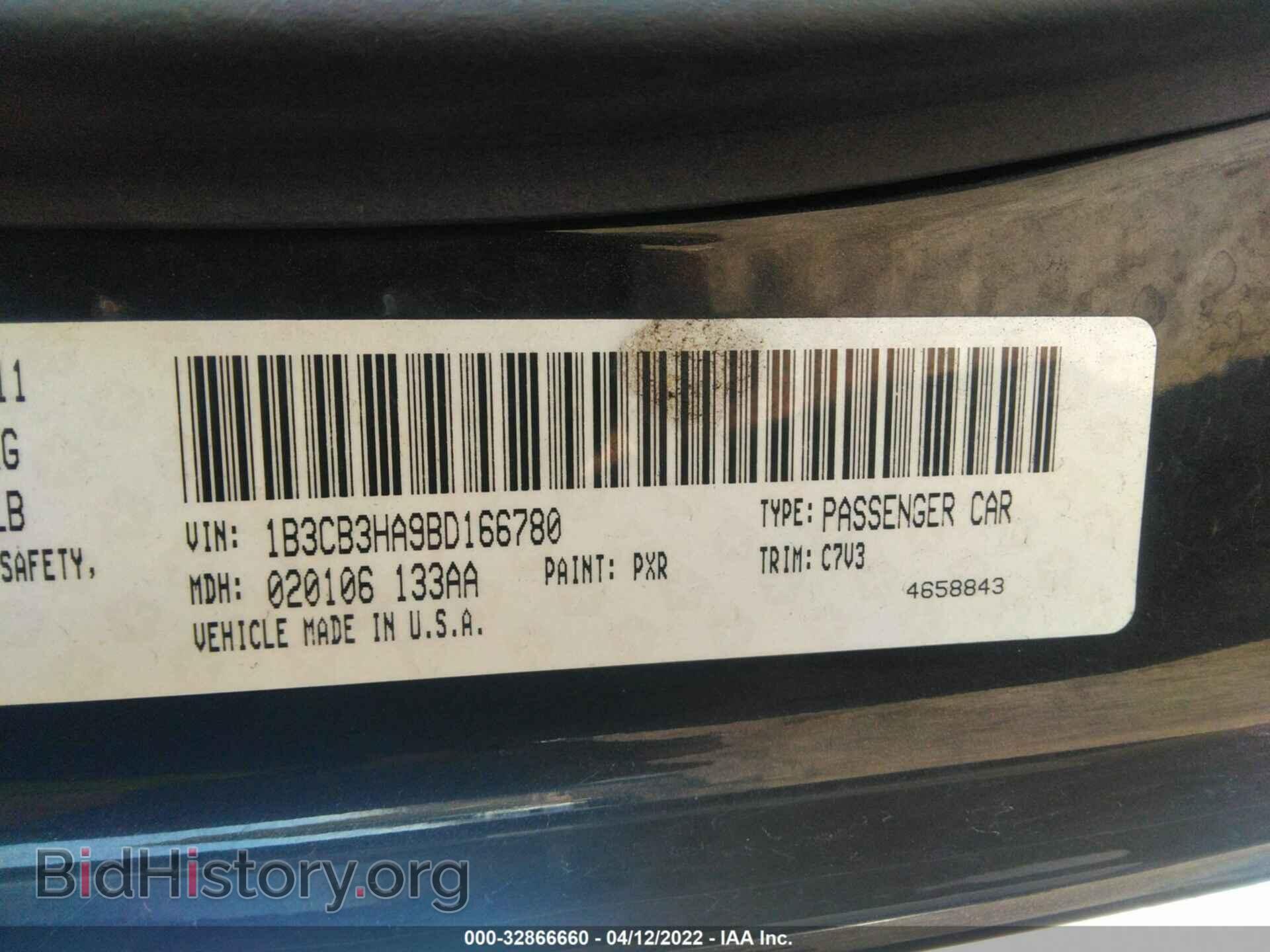 2011 DODGE CALIBER - VIN: 1B3CB3HA9BD166780 - Фото 9