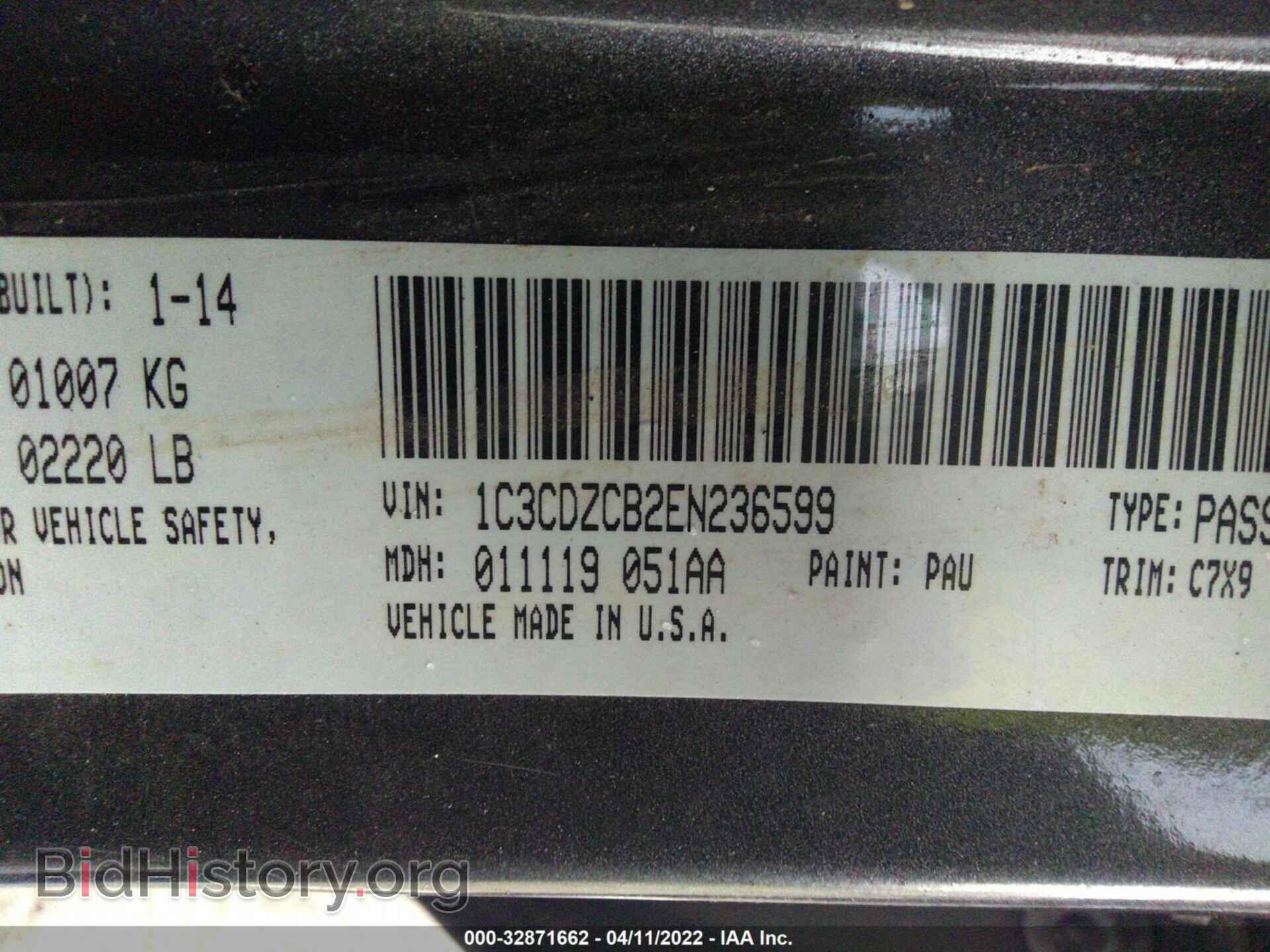 2014 DODGE AVENGER - VIN: 1C3CDZCB2EN236599 - Photo 9