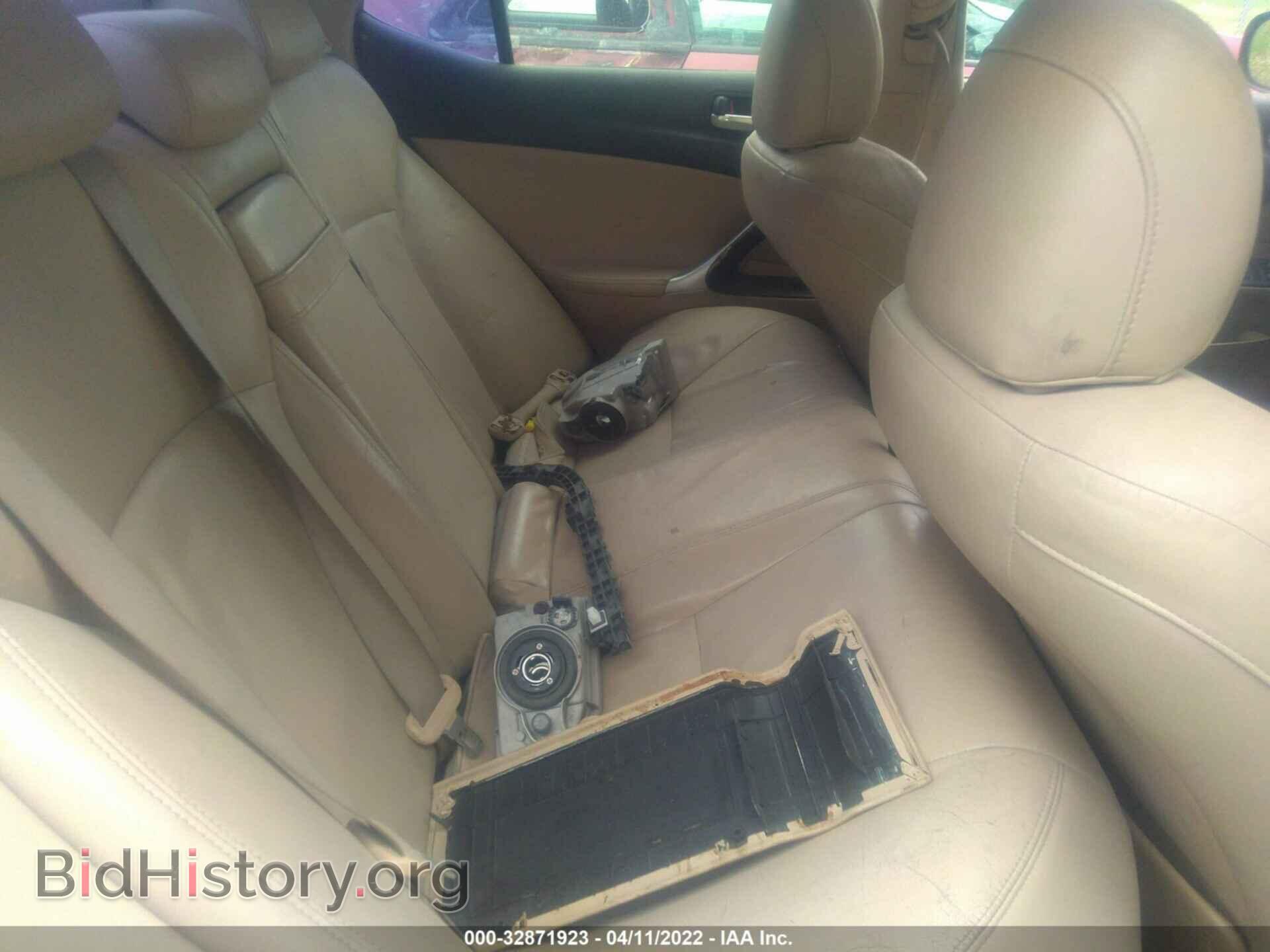2006 LEXUS IS 250 - VIN: JTHBK262X65017101 - Фото 8
