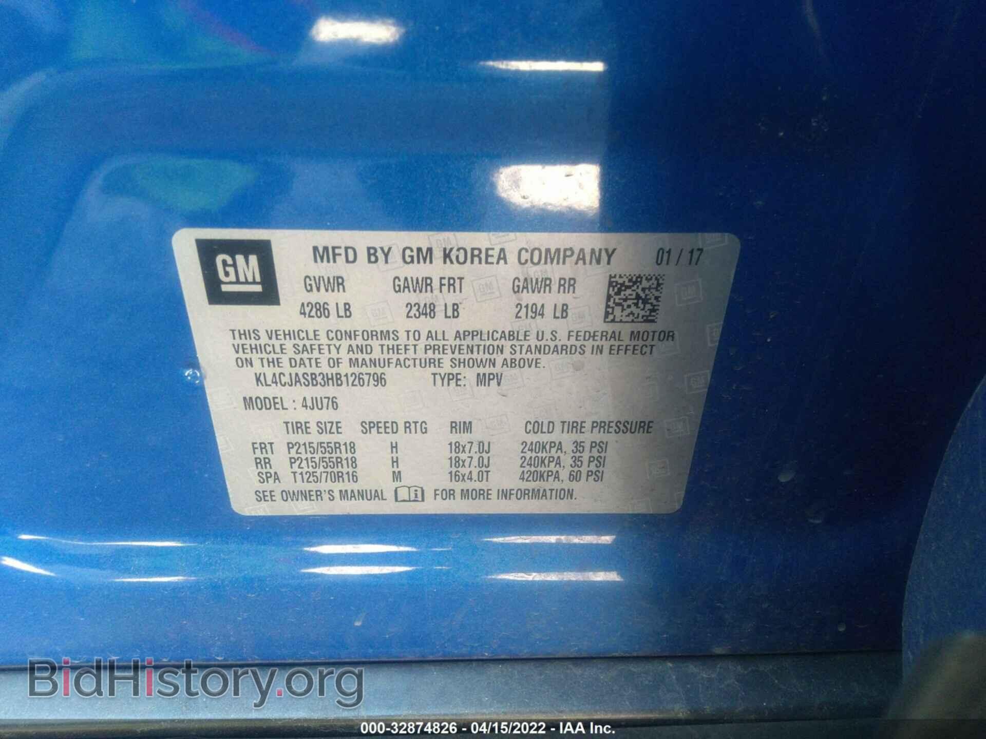 2017 BUICK ENCORE - VIN: KL4CJASB3HB126796 - Photo 9