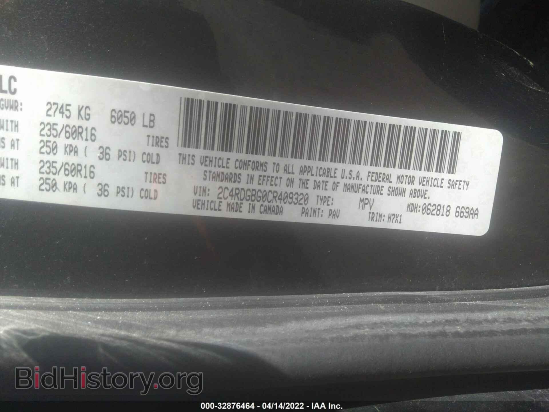 2012 DODGE GRAND CARAVAN - VIN: 2C4RDGBG0CR409320 - Фото 9