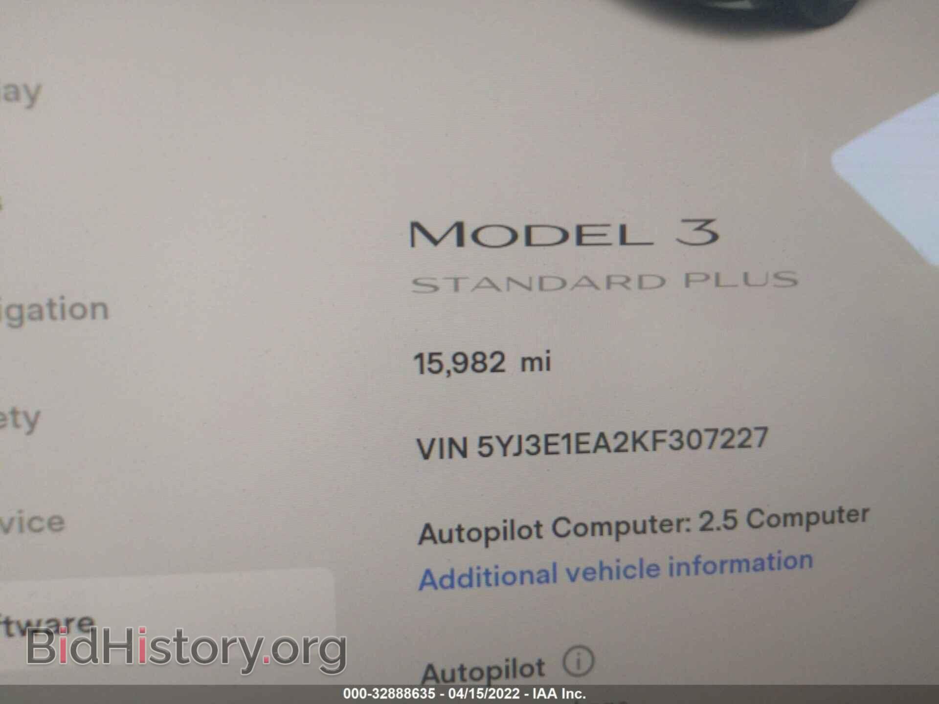 2019 TESLA MODEL 3 - VIN: 5YJ3E1EA2KF307227 - Фото 7