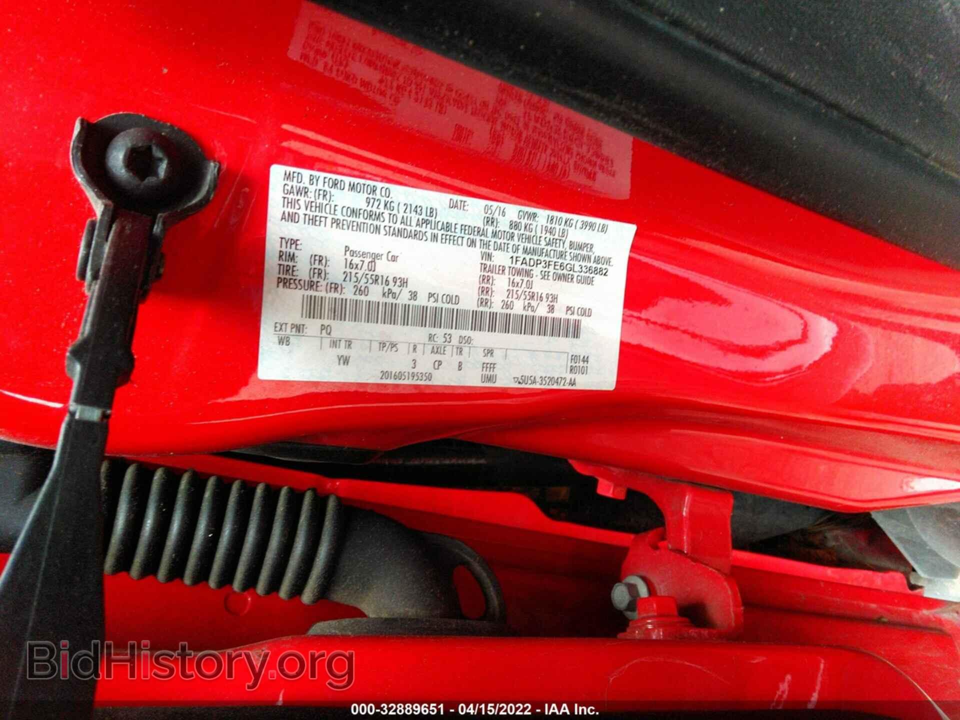 2016 FORD FOCUS - VIN: 1FADP3FE6GL336882 - Фото 9