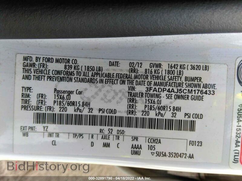 2012 Ford FIESTA (VIN 3FADP4AJ5CM176433) — фото 9 из 11