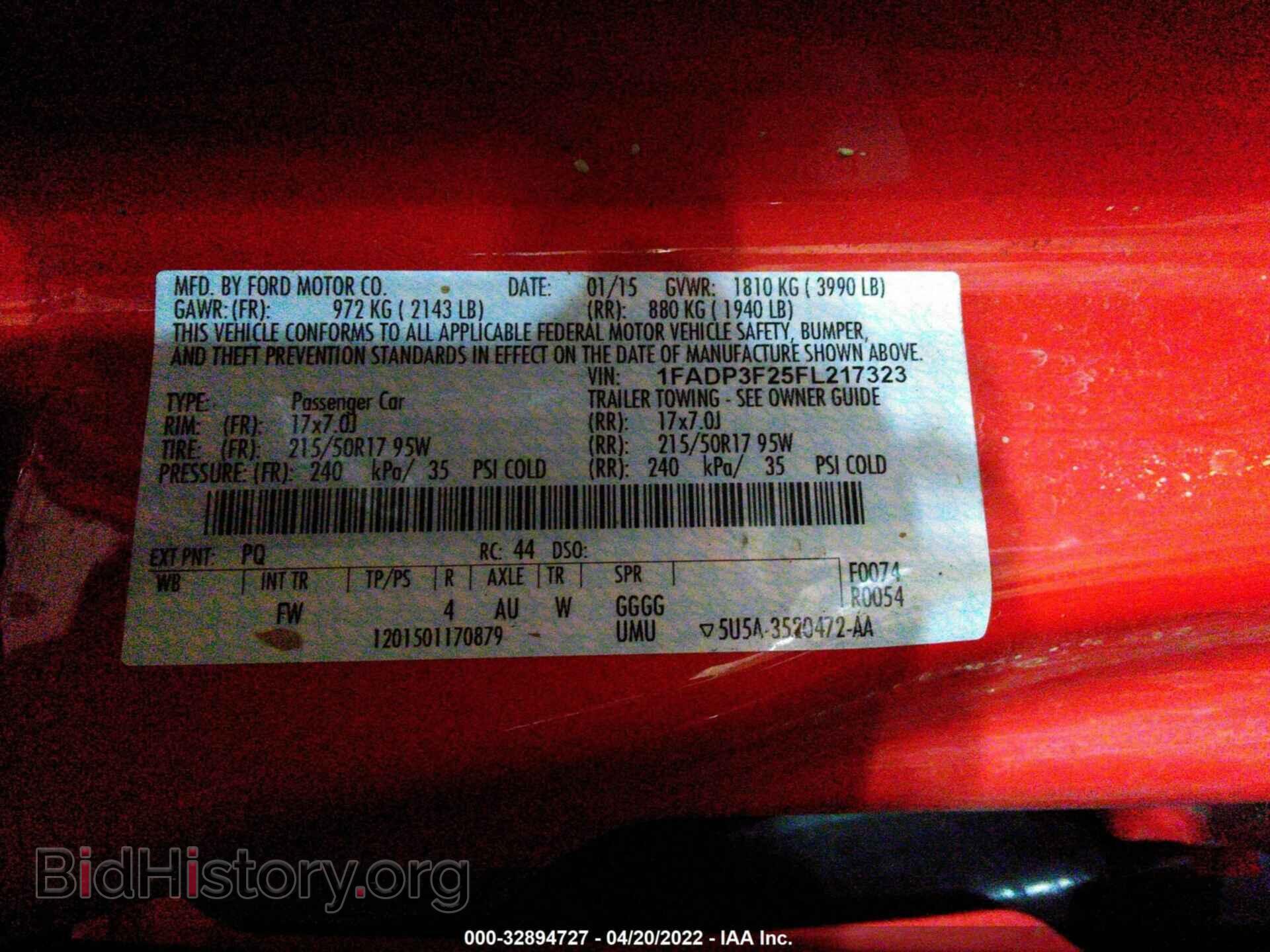 2015 FORD FOCUS - VIN: 1FADP3F25FL217323 - Фото 9