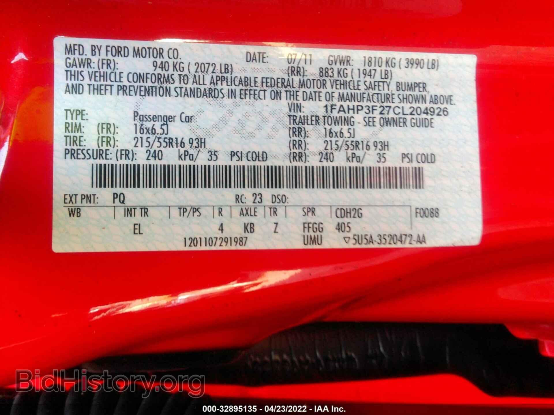 2012 FORD FOCUS - VIN: 1FAHP3F27CL204926 - Photo 9