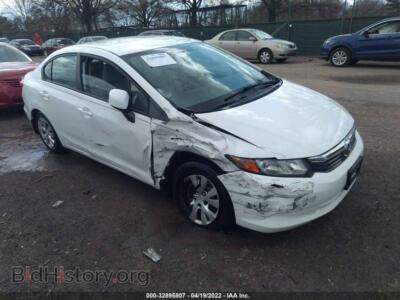 2012 Honda CIVIC SDN LX, white — VIN 2HGFB2F59CH597007, IAAI