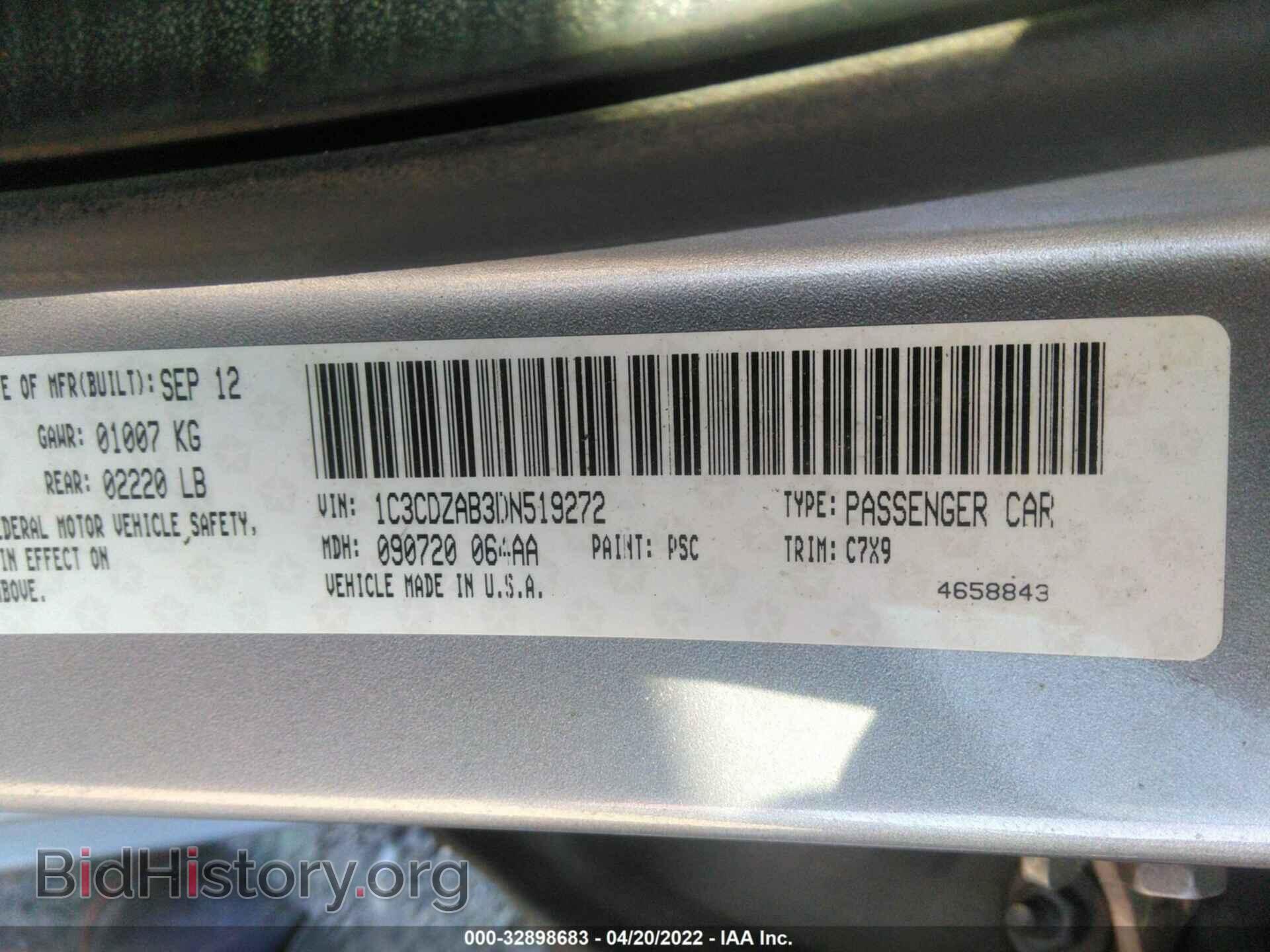 2013 DODGE AVENGER - VIN: 1C3CDZAB3DN519272 - Фото 9