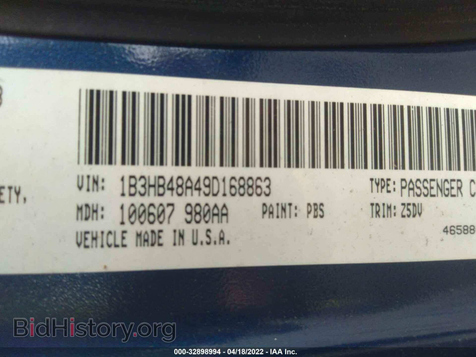 2009 DODGE CALIBER - VIN: 1B3HB48A49D168863 - Фото 9