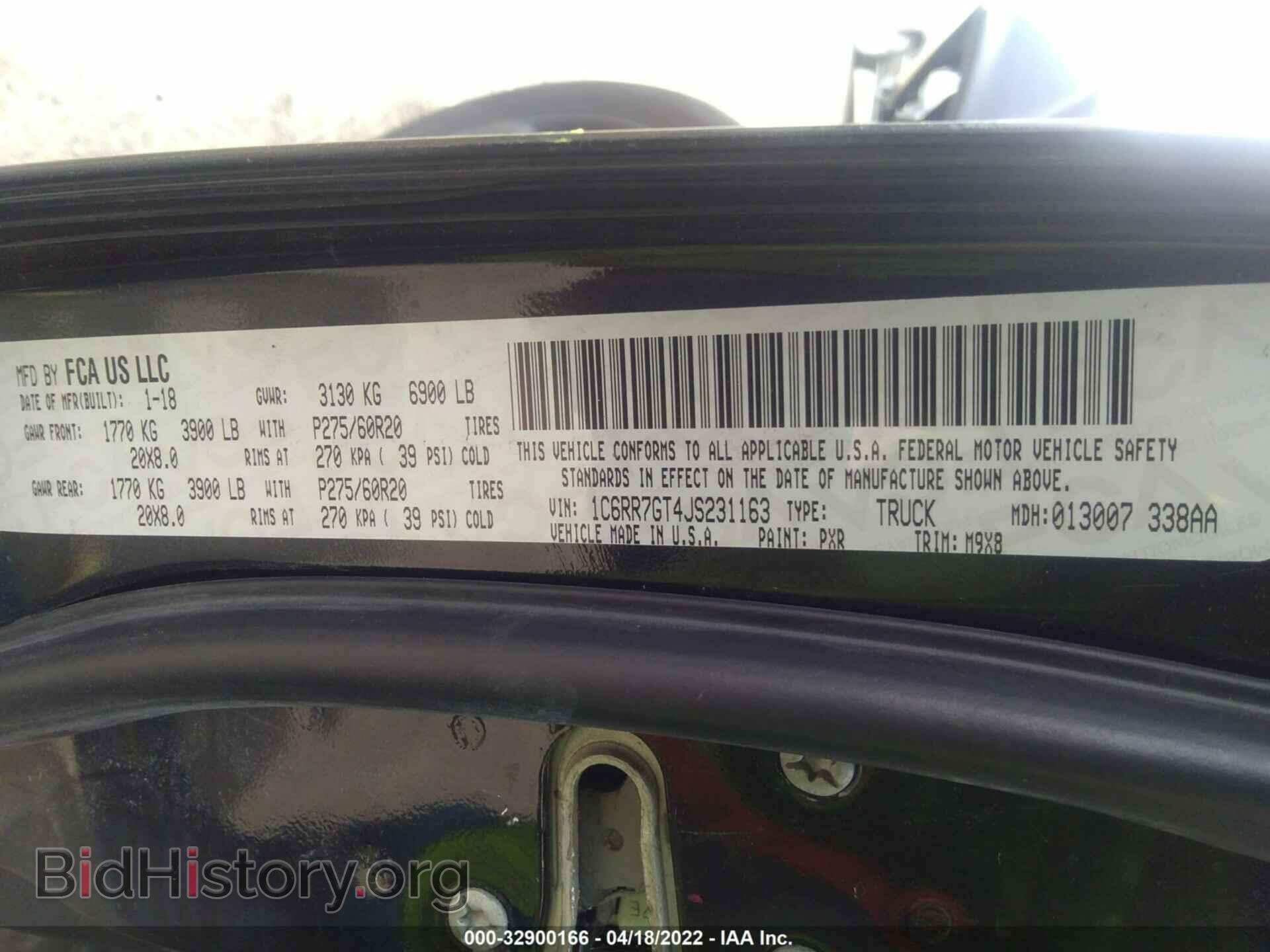 2018 RAM 1500 - VIN: 1C6RR7GT4JS231163 - Photo 9