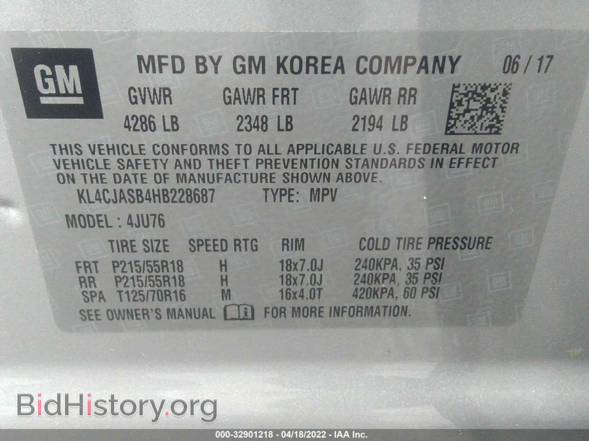 2017 BUICK ENCORE - VIN: KL4CJASB4HB228687 - Photo 9