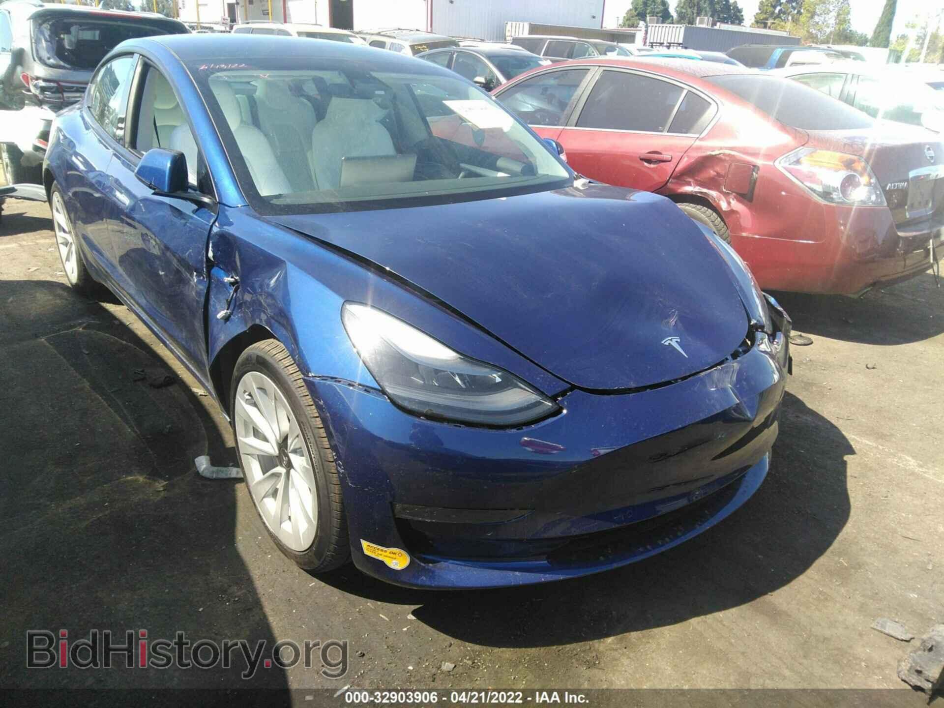 Photo 5YJ3E1EA1NF153873 - TESLA MODEL 3 2022