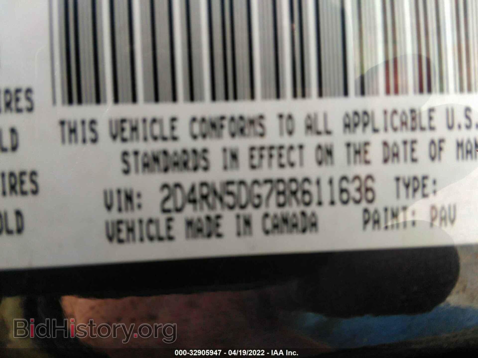 2011 DODGE GRAND CARAVAN - VIN: 2D4RN5DG7BR611636 - Фото 9