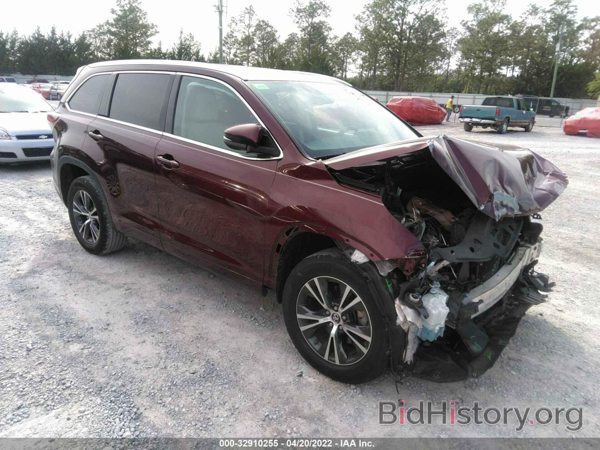 Photo 5TDKKRFH7GS169430 - TOYOTA HIGHLANDER 2016