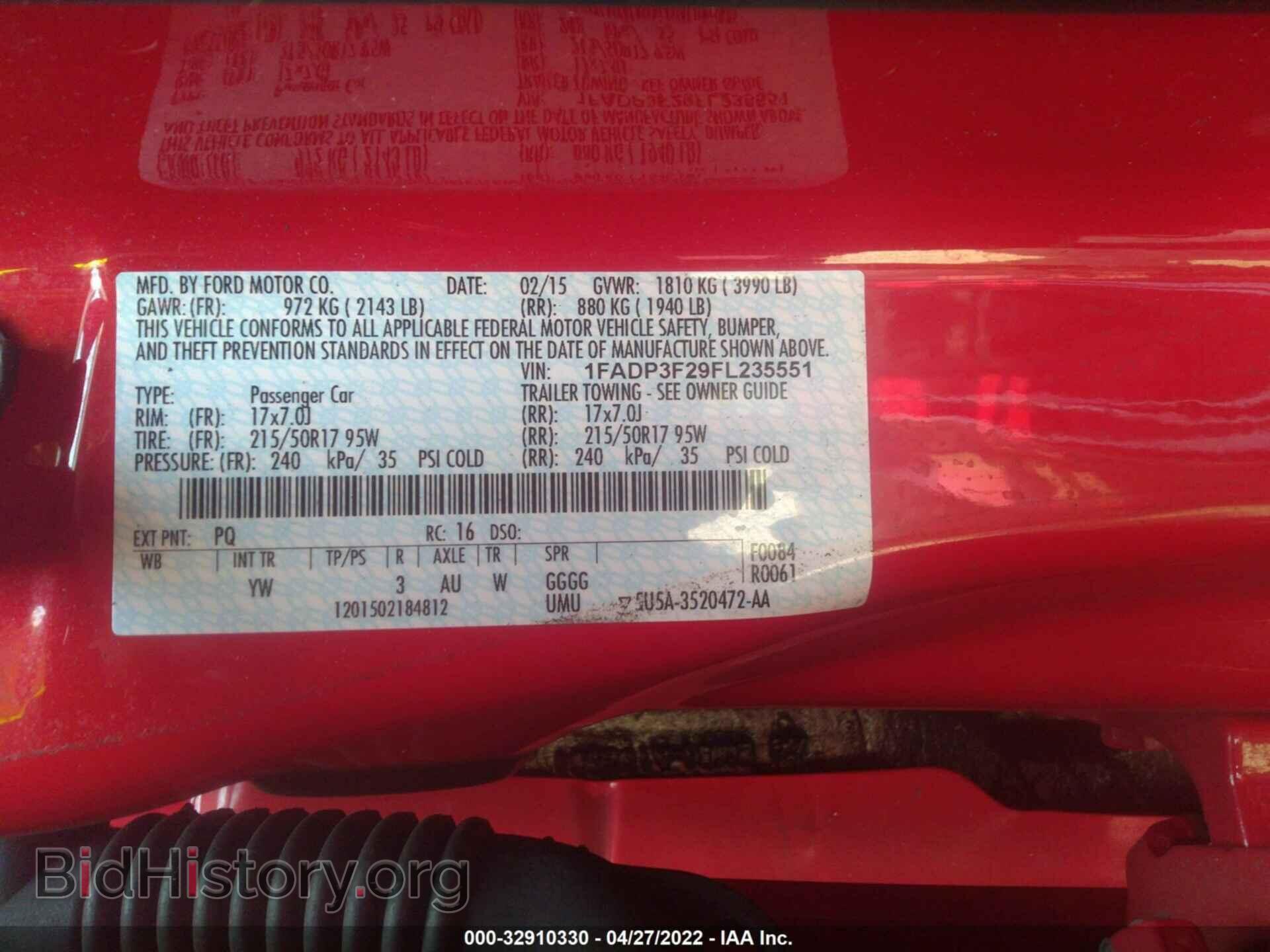 2015 FORD FOCUS - VIN: 1FADP3F29FL235551 - Фото 9