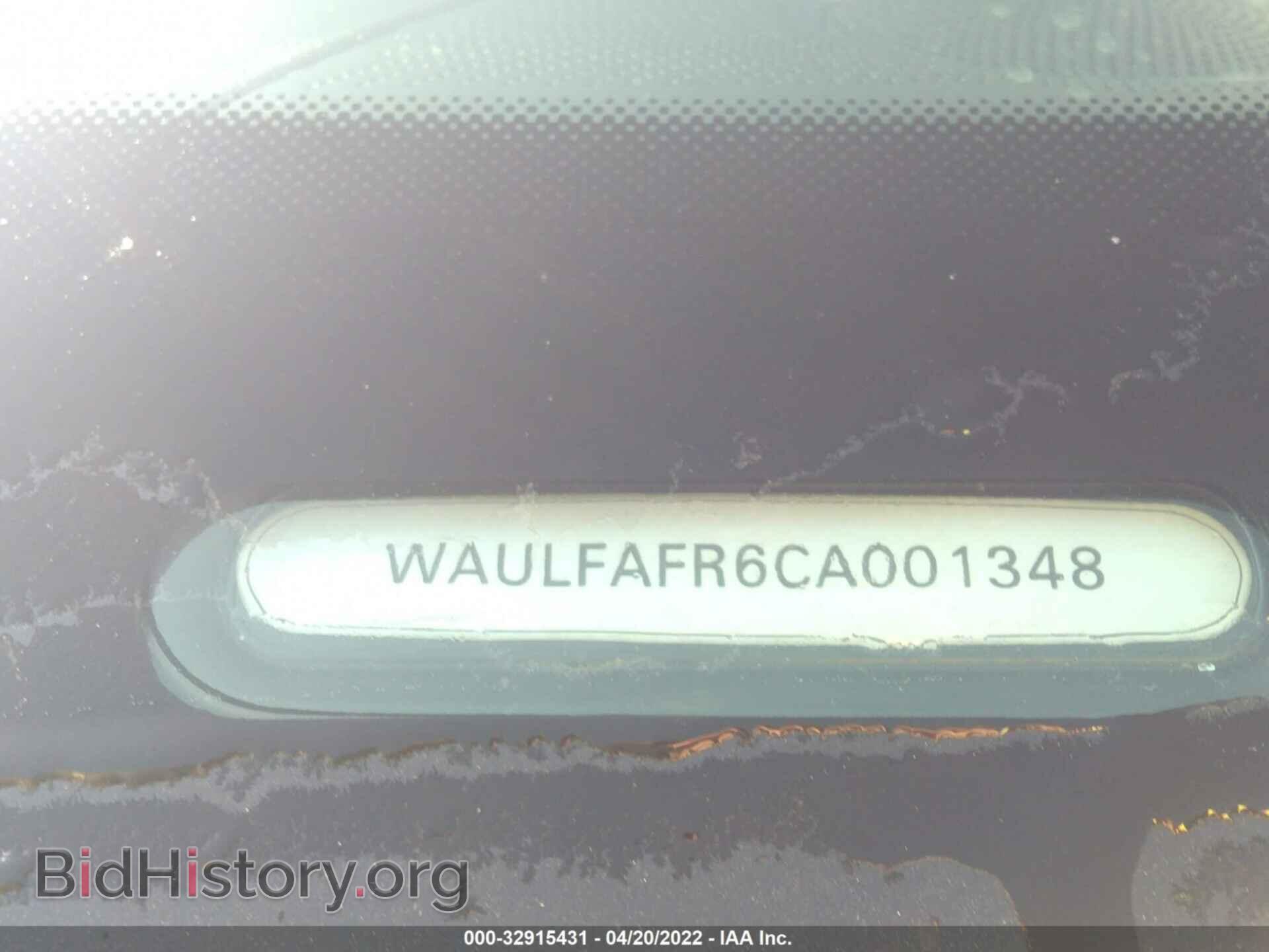 2012 AUDI A5 - VIN: WAULFAFR6CA001348 - Фото 9