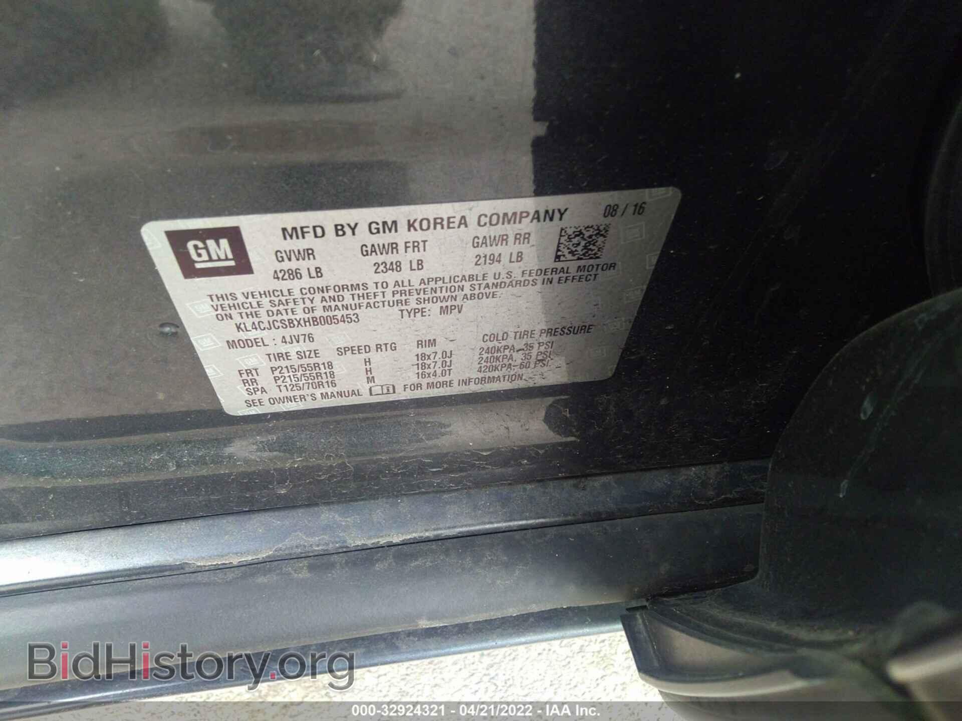 2017 BUICK ENCORE - VIN: KL4CJCSBXHB005453 - Photo 9