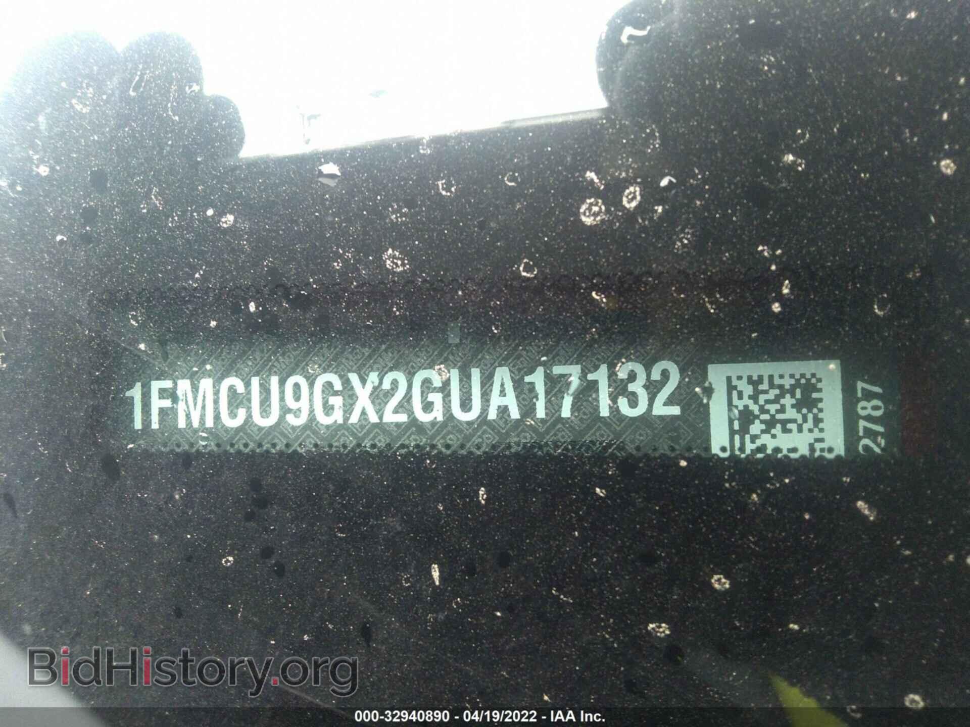2016 FORD ESCAPE - VIN: 1FMCU9GX2GUA17132 - Фото 9