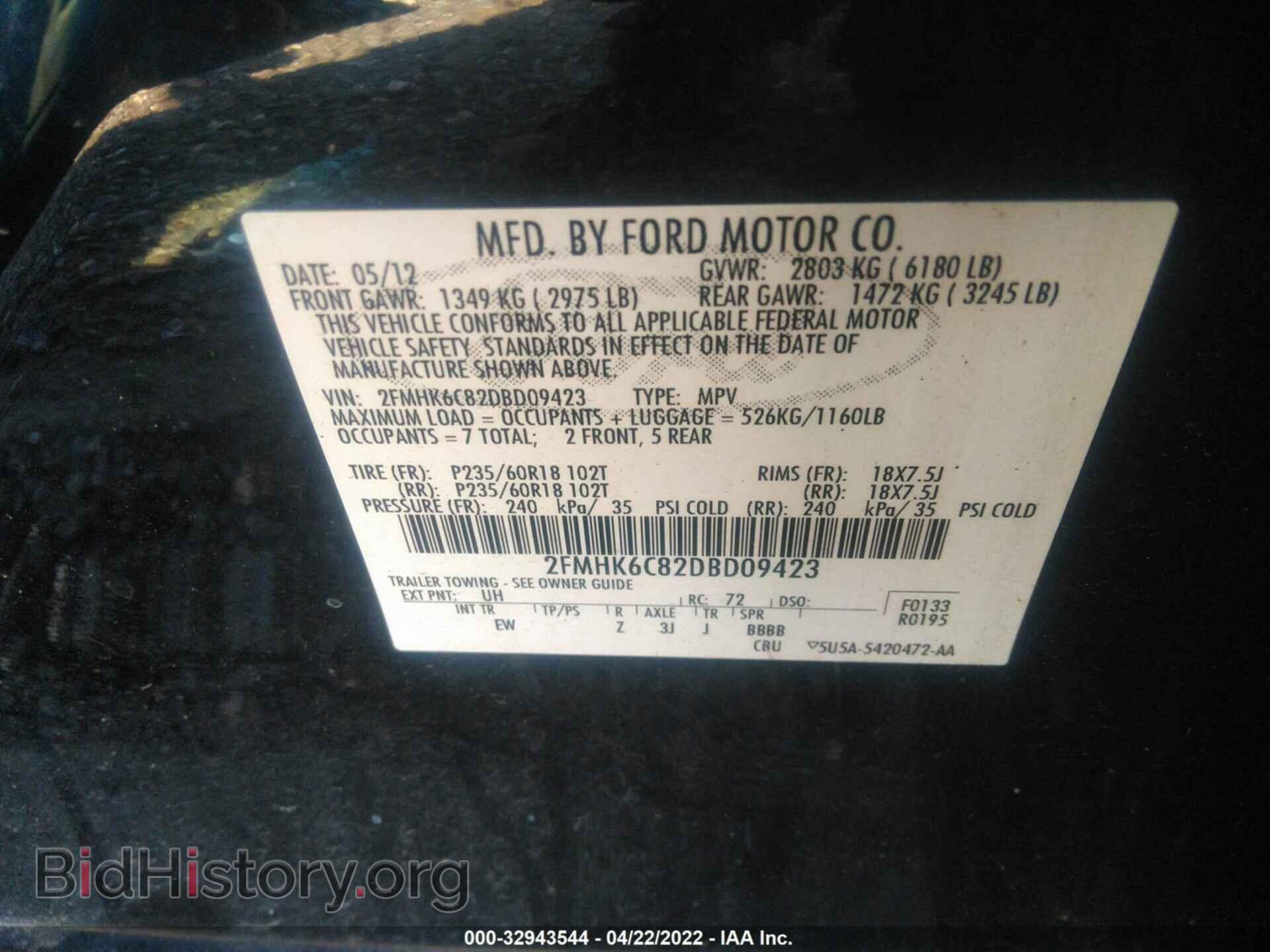 2013 FORD FLEX - VIN: 2FMHK6C82DBD09423 - Photo 9
