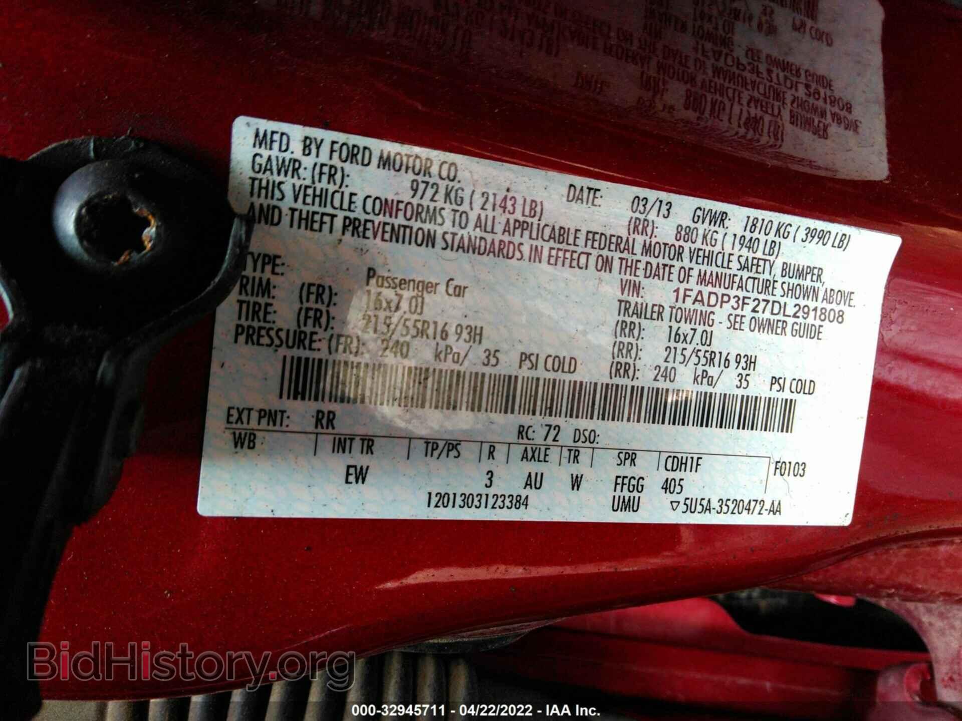 2013 FORD FOCUS - VIN: 1FADP3F27DL291808 - Фото 9