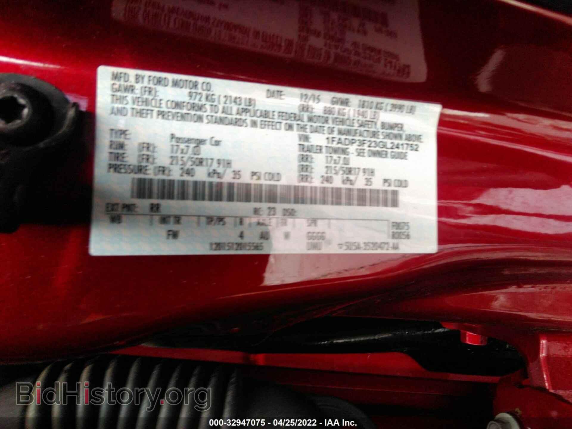 2016 FORD FOCUS - VIN: 1FADP3F23GL241752 - Фото 9