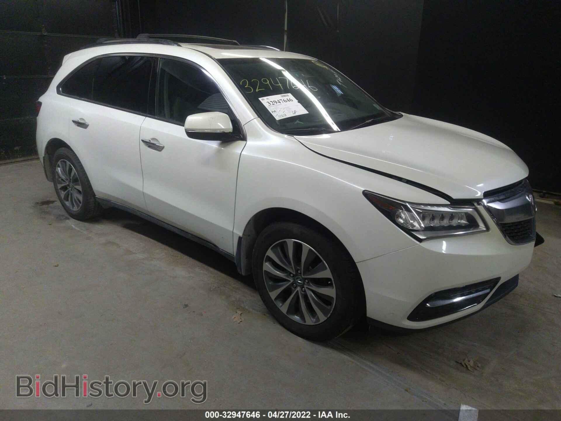 Photo 5FRYD4H68EB026392 - ACURA MDX 2014